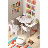 Miracle 3D Çocuk Çalışma Masası Aktivite Masası - Beyaz