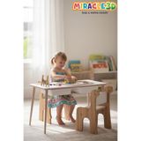 MİRACLE 3D Çocuk Çalışma Masası Aktivite Masası Kapaklı ve 2 Sepetli