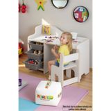 MİRACLE 3D Çocuk Oyun Aktivite Masası 90x44 Cm 3 Sepetli Çocuk Çalışma Masası Sandalye (2-10 yaş arası)