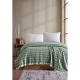 Miracolo Home Müslin 4 Katlı Yatak Örtüsü Pike Çift Kişilik Pamuklu Çift Kişilik 200X230 - Yeşil