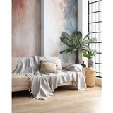 Miracolo Home Pamuklu Dekoratif Koltuk Kanepe Çekyat Örtüsü 170X230 Boyutlu Optimal Kaymaz Tasarım-Açık Gri - 170 x 230 cm