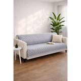 Miracolo Home Pamuklu Koltuk Örtüsü Şalı Kaymaz Dokulu Çok Amaçlı Kanepe Çekyat Örtüsü - 170 x 200 cm - Antrasit
