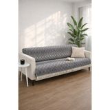 Miracolo Home Pamuklu Koltuk Örtüsü Şalı Kaymaz Dokulu Çok Amaçlı Kanepe Çekyat Örtüsü - 170 x 200 cm - Siyah
