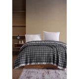 Miracolo Home Siyah Müslin 4 Katlı Yatak Örtüsü Pike Tek Kişilik Pamuklu Pike 170X203