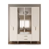 Miracool Açelya 4 Kapaklı Gardırop / Dolap / Komple Mdf / Fonksiyonel / Raf-Askılık ve Çekmeceli