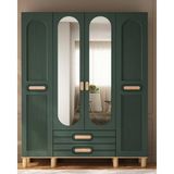 Miracool Begonya 4 Kapaklı Gardırop / Dolap / Komple Mdf / Fonksiyonel / Raf-Askılık ve Çekmeceli