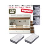 miracool Berlin Ranza / %100 MDF / 2 Adet Bambo Yaylı Yatak / 2 Adet Nevresim Takımı Hediye