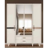 Miracool Kardelen 4 Kapaklı Gardırop / Dolap / Komple Mdf / Fonksiyonel / Raf-Askılık ve Çekmeceli