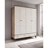 Miracool Karin 4 Kapılı Dolap / Gardrop / %100 Mdf / Çam-Aytaşı