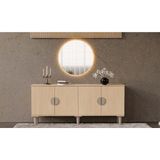 Miracool Ladin Konsol & LED Işıklı Ayna Dahil / Çok Amaçlı Dolap / Komple Mdf - 160 x 80