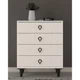 Miracool Lale 4 Çekmeceli Şifonyer / Komple Mdf / Modern Tasarım