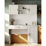 Miracool Lavanta Kitaplıklı Çalışma Masası / Komple Mdf / Şık Tasarım / Fonksiyonel - 120 x 165 - Lavanta Moru