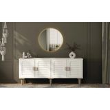 Miracool Lavanta Konsol & LED Işıklı Ayna Dahil / Çok Amaçlı Dolap / Komple Mdf - 160 x 80 - Lavanta Moru