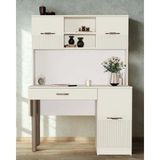 Miracool Menekşe Kitaplıklı Çalışma Masası / Komple Mdf / Şık Tasarım / Fonksiyonel - 120 x 165 - Menekşe Moru