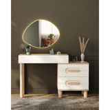 Miracool Orkide Aynalı Şifonyer / Makyaj Masası / LED Işıklı Ayna Dahil / Komple Mdf