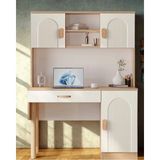 Miracool Orkide Kitaplıklı Çalışma Masası / Komple Mdf / Şık Tasarım / Fonksiyonel - 120 x 165