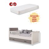 miracool Ottoman Grey Yavrulu Karyola / Ortopedik Yaylı Yatak Dahil