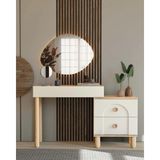 miracool Papatya Aynalı Şifonyer / Makyaj Masası / Led Işıklı Ayna Dahil / Komple MDF
