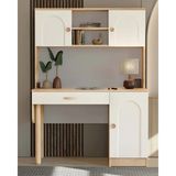 Miracool Papatya Kitaplıklı Çalışma Masası / Komple Mdf / Şık Tasarım / Fonksiyonel - 120 x 165