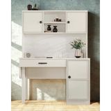 Miracool Zambak Kitaplıklı Çalışma Masası / Komple Mdf / Şık Tasarım / Fonksiyonel - 120 x 165