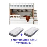 miracool Zümrüt Ranza / 2adet Bambo Yaylı Yatak Dahil / %100 MDF