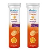 Miraderm Vitamin C 1000 mg 2x20 Efervesan Tablet