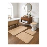 MIRAEDM HOME Banyo Paspası 4 Lü Klozet Takımı Peluş Büyük Boy Banyo Paspas Takımı 60x100/50x80/50x54/40x46