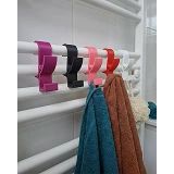 MİRAİ Banyo Havlu Radyatörü Klipsi 5’li Çok Renkli Set,Merdiven Tipi Havlu Isıtıcıya Takılan Kanca, Havlu Bornoz Askısı,Mat Plastik | Delmesiz