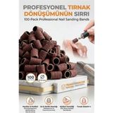 MiraLive 100 Adet 13 mm Tırnak Zımparası Manikür Pedikür Yüzük Zımpara Seti 723052