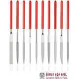 MiraLive 10'lu Profesyonel Elmas Eğe Seti | Hassas Metal Ahşap Cam Işleme Törpüsü 722921 - Çok Renkli