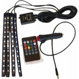 MiraLive 12 Ledli Rgb Işıklı Araç Içi Ayak Altı LED Oto Ampul Kumandalı 7 Renk
