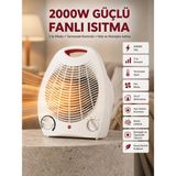 MiraLive 2000W Taşınabilir Elektrikli Fanlı Isıtıcı – Hızlı Isınma, Kompakt Boy - 1 - Var