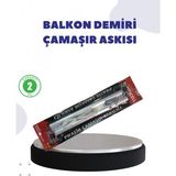 MiraLive 25X60 Balkon Askılığı Kare Demir Uyumlu Hava Dayanıklı Çamaşır Askısı - Renkli - standart