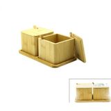 MiraLive 2pcs Baharatlık - Tuzluk Ahşap Bambu (4887) - 1