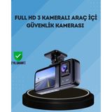 MiraLive 360° Kapsama Sahip Full Hd Araç Kamerası 3’lü Kayıt Gece Görüşlü Dashcam - 1 - Renkli