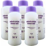 MiraLive 5 Adet Oksidan Krem Saç Boya Sıvısı 9'luk 30 Volüme 60 ml