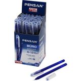 MiraLive 50 Adet Pensan Büro Mavi Tükenmez Kalem M-Medium - 1.0mm Uç (4887) - Renkli