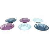MiraLive 6 Parça Renkli Plastik Çay Tabak (K95) - standart