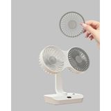 MiraLive 720° Dönebilen Çift Başlıklı USB Şarjlı Masaüstü Vantilatör – Sessiz ve Güçlü Serinl - 1 - Var