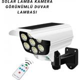 MiraLive 77 Led'li Güneş Enerjili Güvenlik Lambası ve Kukla Kamera – Hareket Sensörlü, 2400MAH Pilli