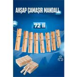 MiraLive Ahşap Çamaşır Mandalı 72 Adet 721654 - Renkli - standart