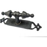 MiraLive Antika Tarz Dekoratif Pirinç Burma Pencere Kolu - 152X32 Mm, Oksit - 152 x 32 mm - Renkli
