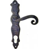 MiraLive Antika Tarz Dekoratif Pirinç Kıvrık Yale Kapı Kolu - 210X43 Mm, Oksit - 210 x 43 mm - Renkli