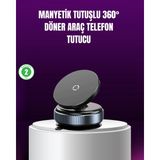 MiraLive Araç Içi Manyetik Telefon Tutucu 360° Döner Vakumlu Stand