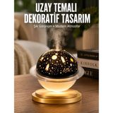 MiraLive Aromaterapi Hava Nemlendirici Gece Lambası Uzay Model Satürn Oda Kokusu - Renkli - 1