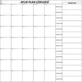 MiraLive Aylık Planlayıcı Manyetik Duvar Stickerı Takvim Plan Çizelgesi (4887) - Renkli - 1