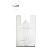MiraLive Beyaz Hışır Atlet Poşet Mini Boy 22X31 cm 20 Paket Takriben 10.000 Adet - 22 x 31 cm
