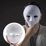 MiraLive Beyaz Renk Boyanabilir Anonim Tam Yüz Cosplay Maske 24X18 cm (K95) - standart