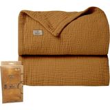 MiraLive Bistyle Müslin Battaniye 120X120 cm 70101 Hardal - 120 x 120 cm