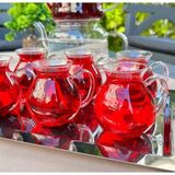 MiraLive Borosilikat Cam Bardak 6 Adet - Renkli - standart